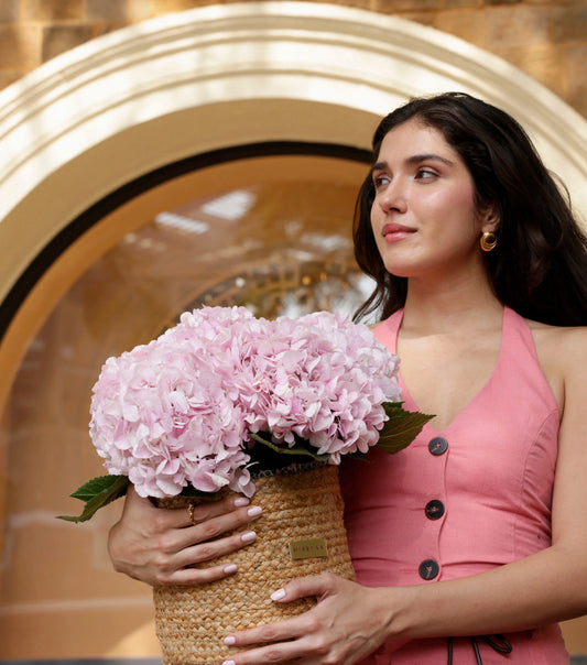 The Blush Hydrangea Harvest Basket